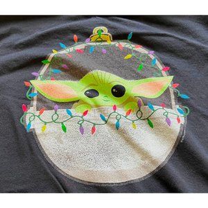 Star Wars Baby Yoda T Shirt Size Medium Mandalorian Old Navy Christmas Lights